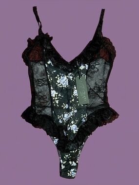 Dolls Kill x Widow - MOONLIGHT ROMANCE FLORAL BODYSUIT